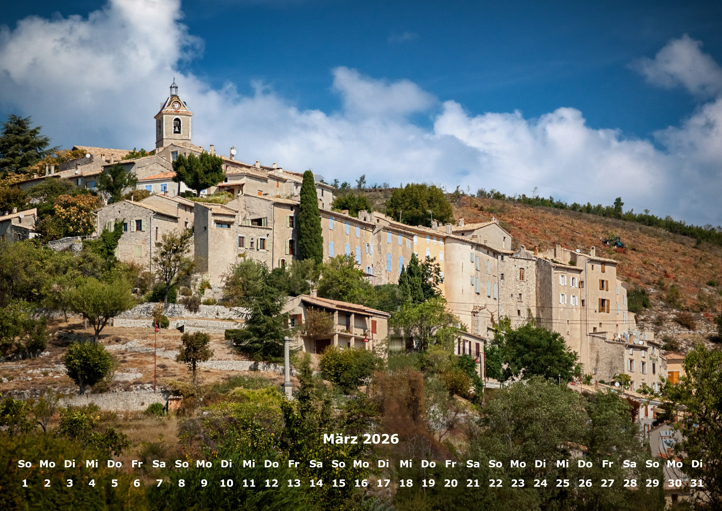 raxxa Premium-Monatskalender Dörfer der Provence 2026 – Image 5