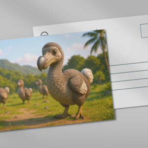 raxxa Postkarte: Ausgestorbene Tiere - Dodo Dronte