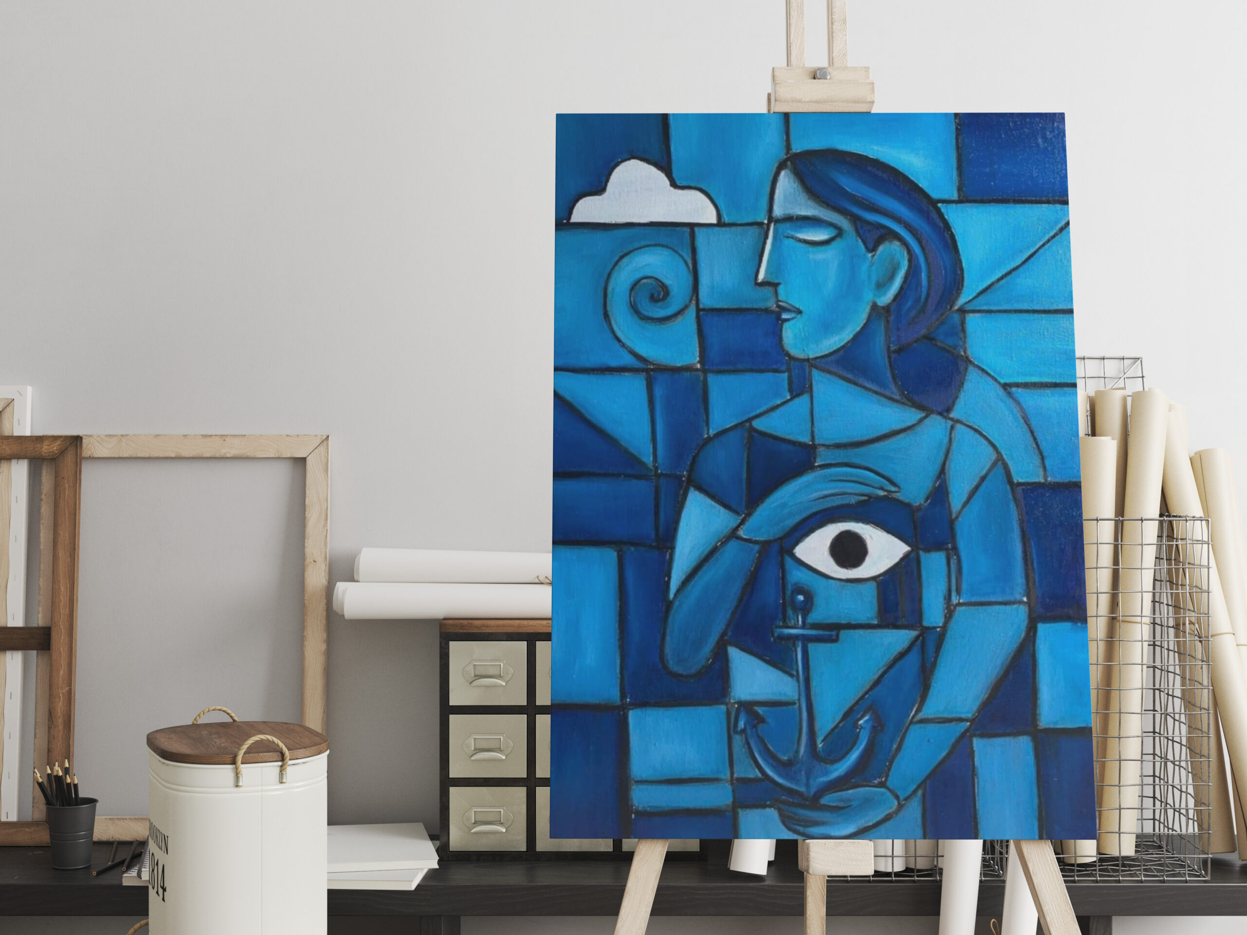 raxxa Canva: Blue Introspection