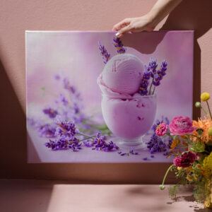 raxxa Canva: Lavendeleis auf rosigem Blütentraum