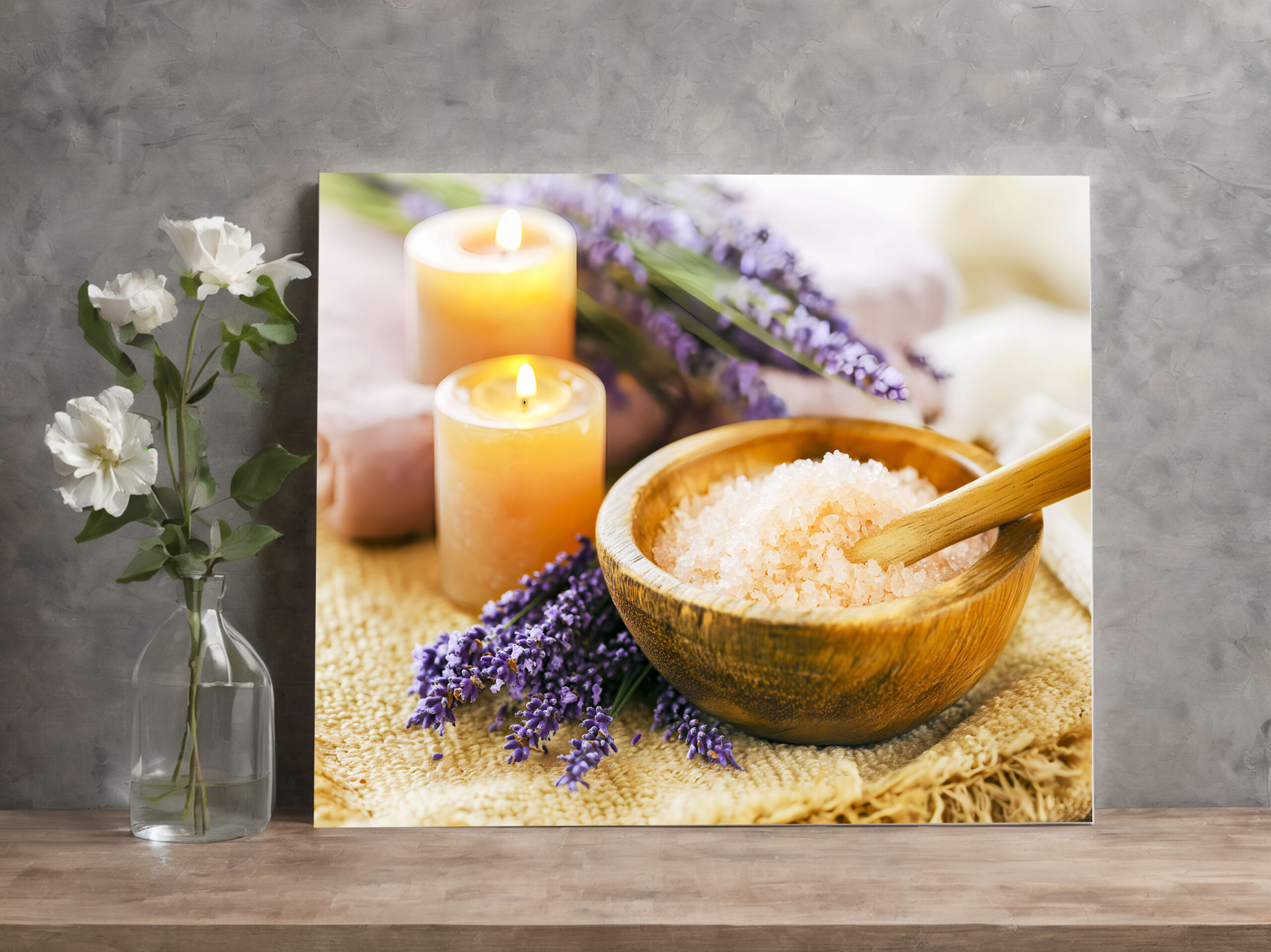 raxxa Canva: Lavendel, Kerzenlicht und Badesalze