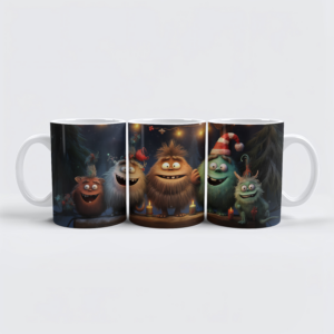 raxxa Premium-Tasse: Verspielte Whimsical Monster zur Weihnachtszeit Motiv 8