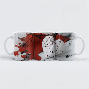 raxxa Premium-Tasse: Herz mit Farbklecksen