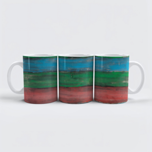 raxxa Premium-Tasse: Bunte Holzbretter