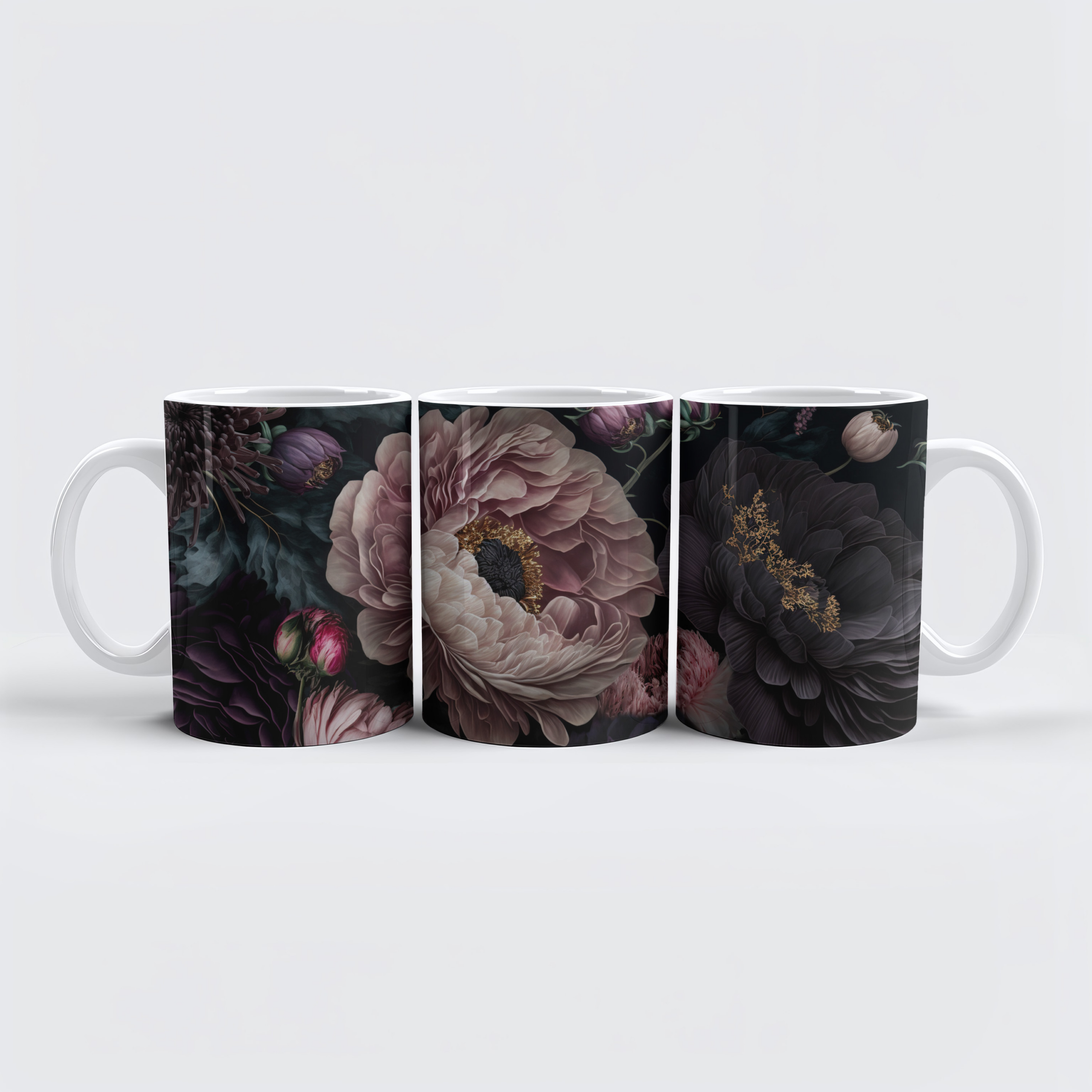 raxxa Premium-Tasse: Dark Moody Flowers V