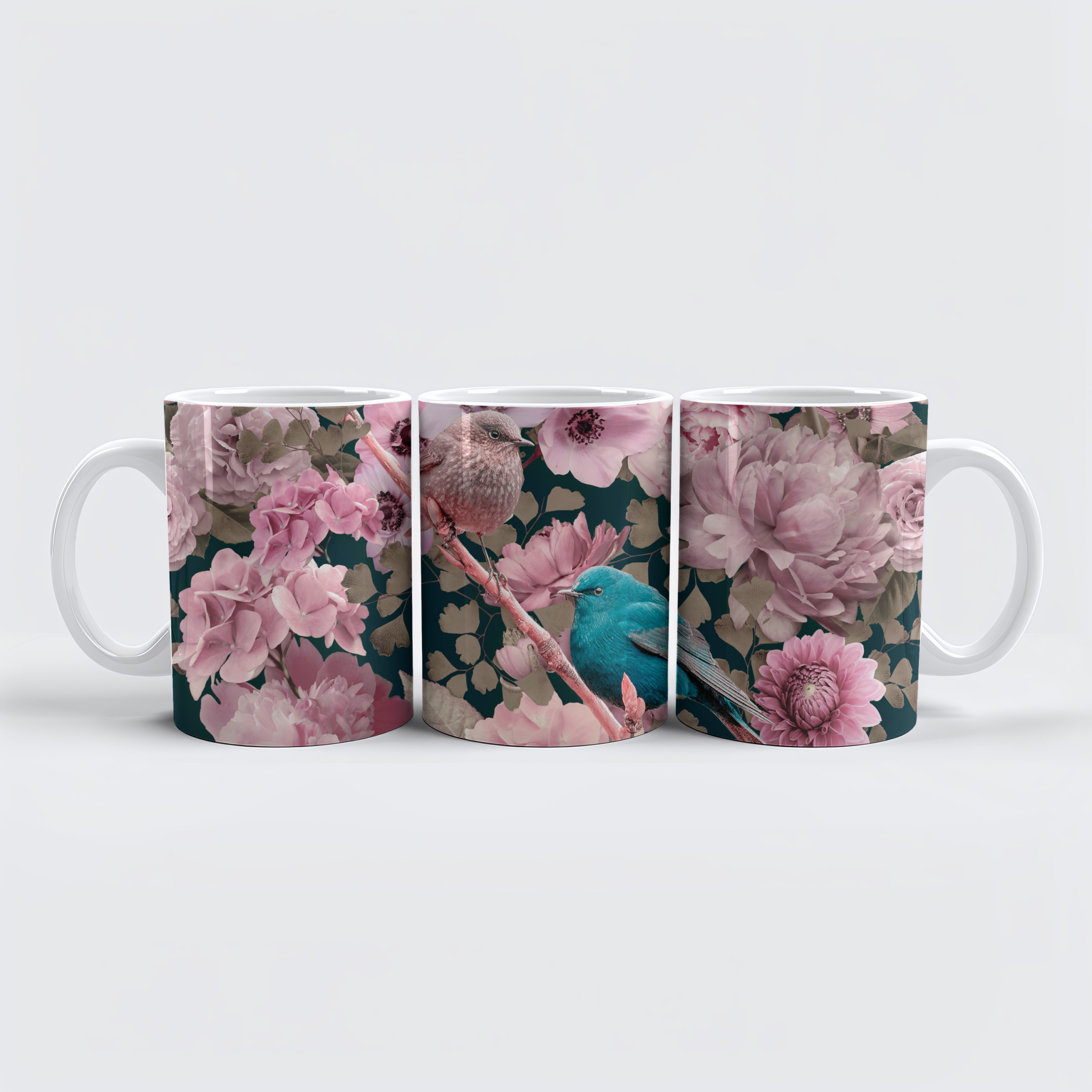 raxxa Premium-Tasse: Sparrow And Flowers