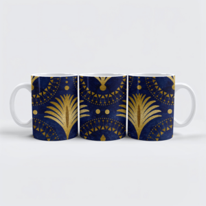 raxxa Premium-Tasse: Art Deco Blue Gold