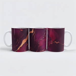 raxxa Premium-Tasse: Burgund Gold Marble