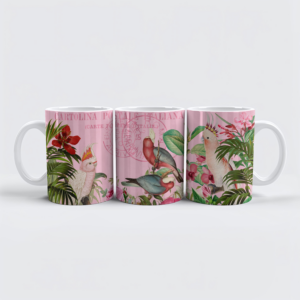 raxxa Premium-Tasse: Cockatoos Flower Paradise