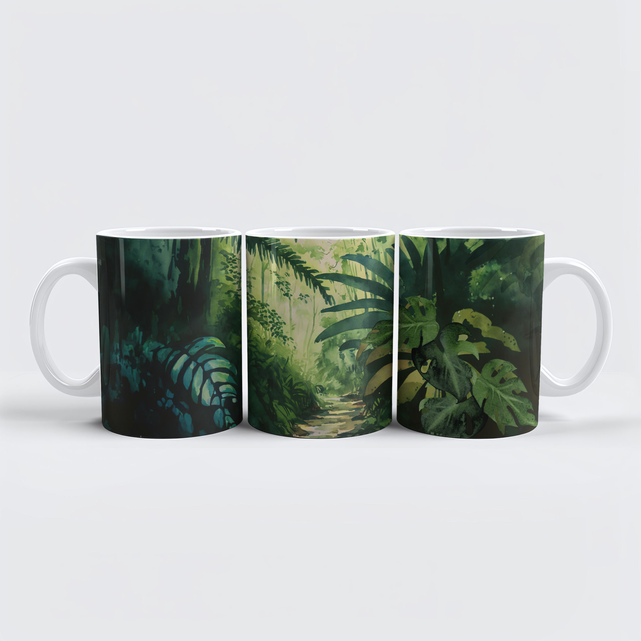 raxxa Premium-Tasse: Tropical Jungle Watercolor Art