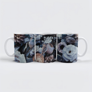 raxxa Premium-Tasse: Flower And Bird Spring Garden Blue