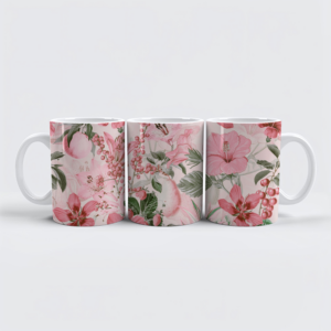 raxxa Premium-Tasse: Flowers Blush Coral Red