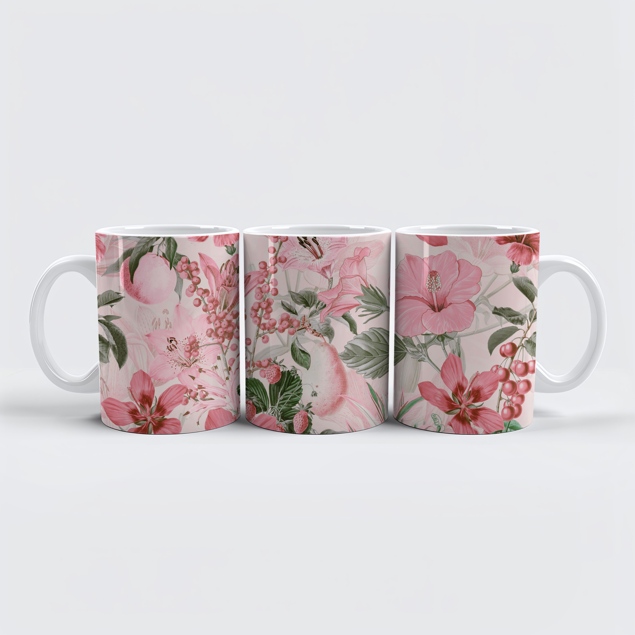 raxxa Premium-Tasse: Flowers Blush Coral Red