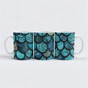 raxxa Premium-Tasse: Mermaid Scales Turquoise
