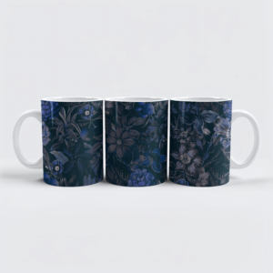 raxxa Premium-Tasse: Moody Flower Jungle Blue