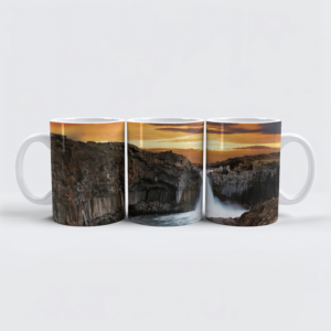 raxxa Premium-Tasse: Abendlicht am Wasserfall
