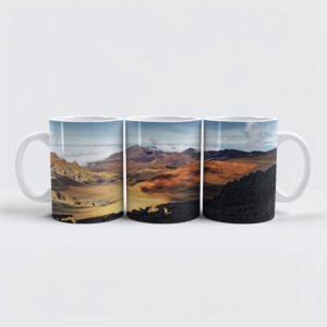 raxxa Premium-Tasse: Kraterlandschaft mit markanten Schatten