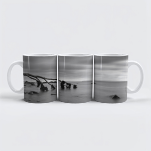 raxxa Premium-Tasse: Naturstrand Schwarzweiss