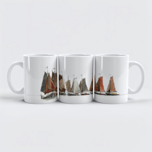 raxxa Premium-Tasse: Skutjes sailing in Friesland, the Netherlands