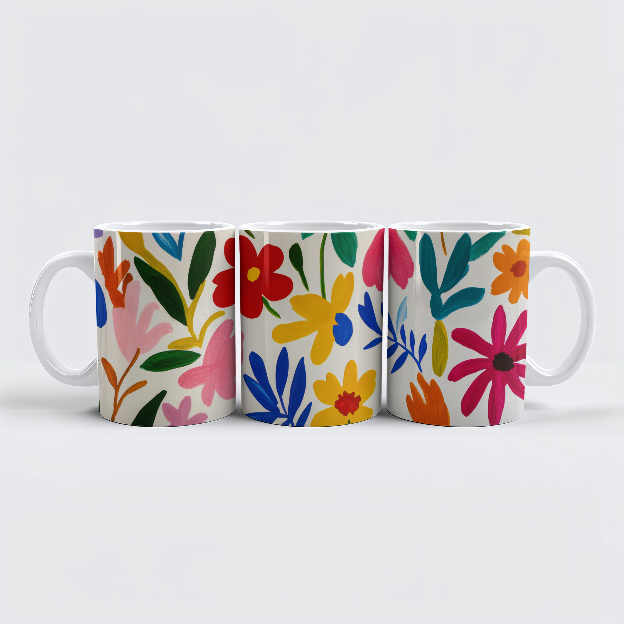 raxxa Premium-Tasse: Retro Midcentury Modern Matisse Blumengarten