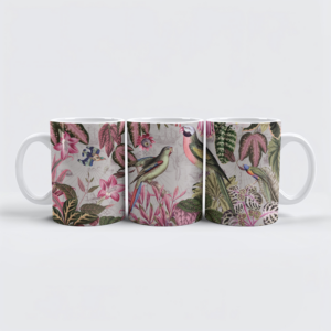 raxxa Premium-Tasse: Tropische Papagein im Dschungel