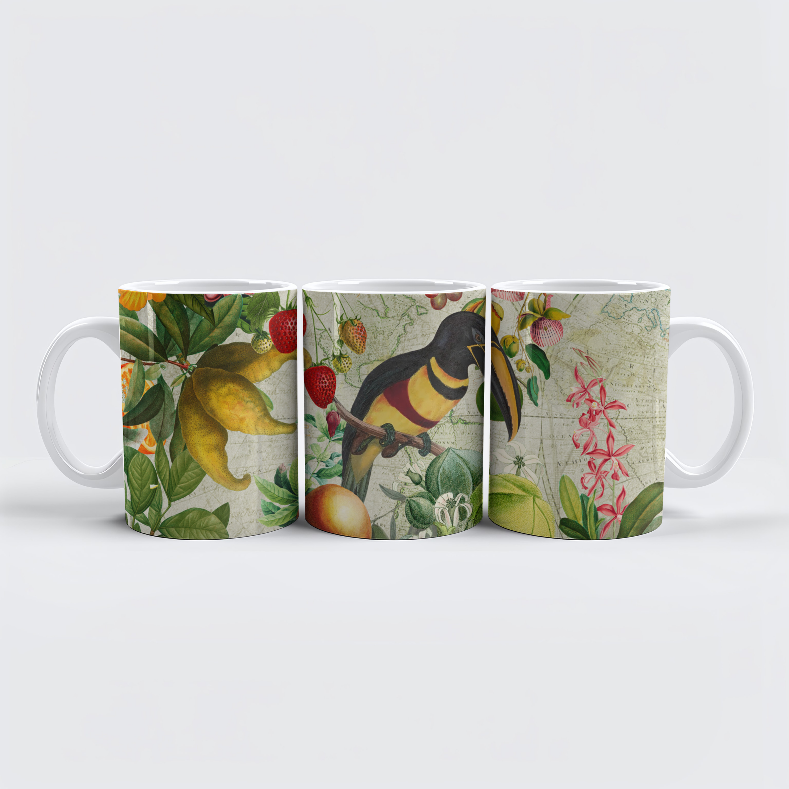 raxxa Premium-Tasse: Nostalgischer Tukan Dschungel