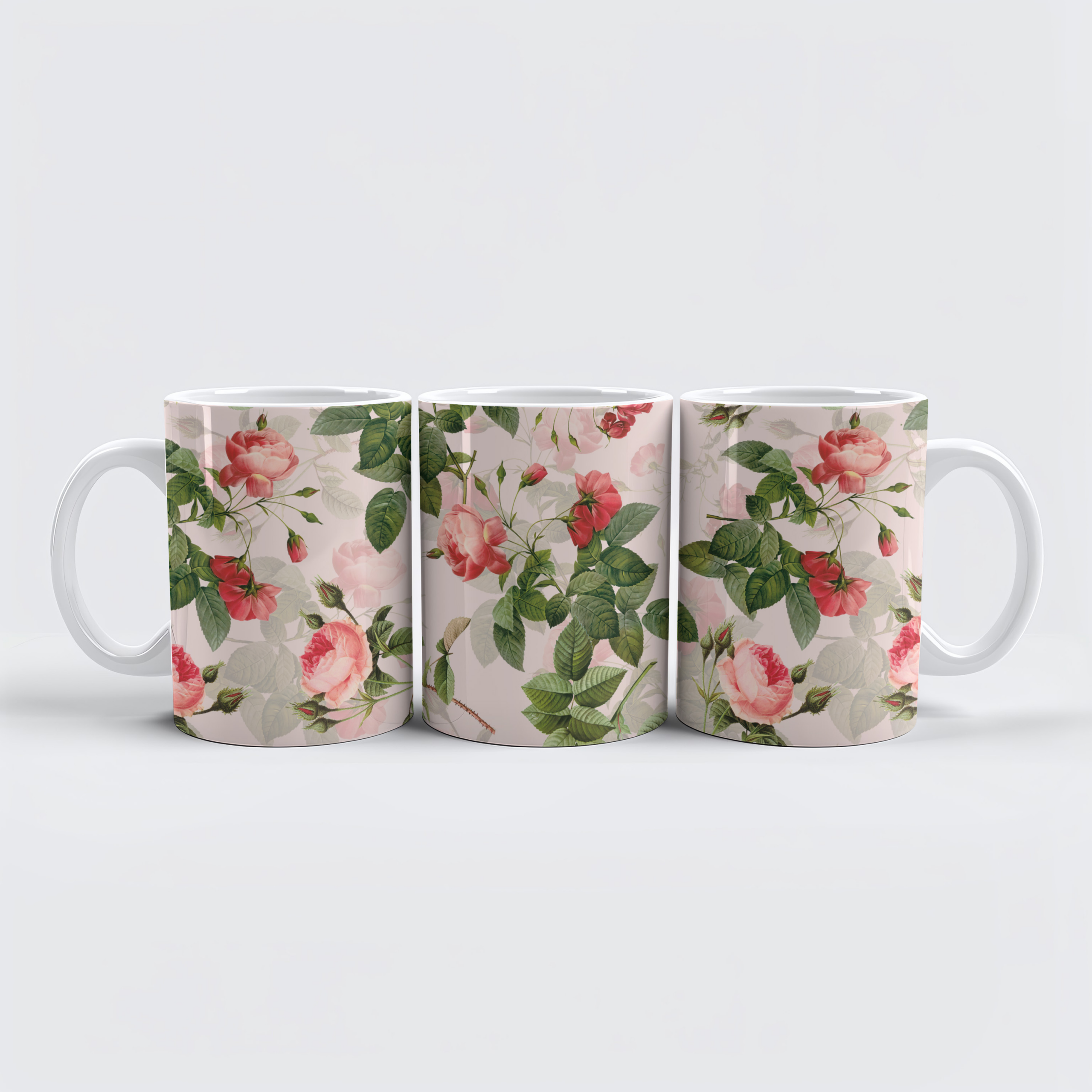 raxxa Premium-Tasse: Verwobene Rosen- Kunst aus einer anderen Zeit