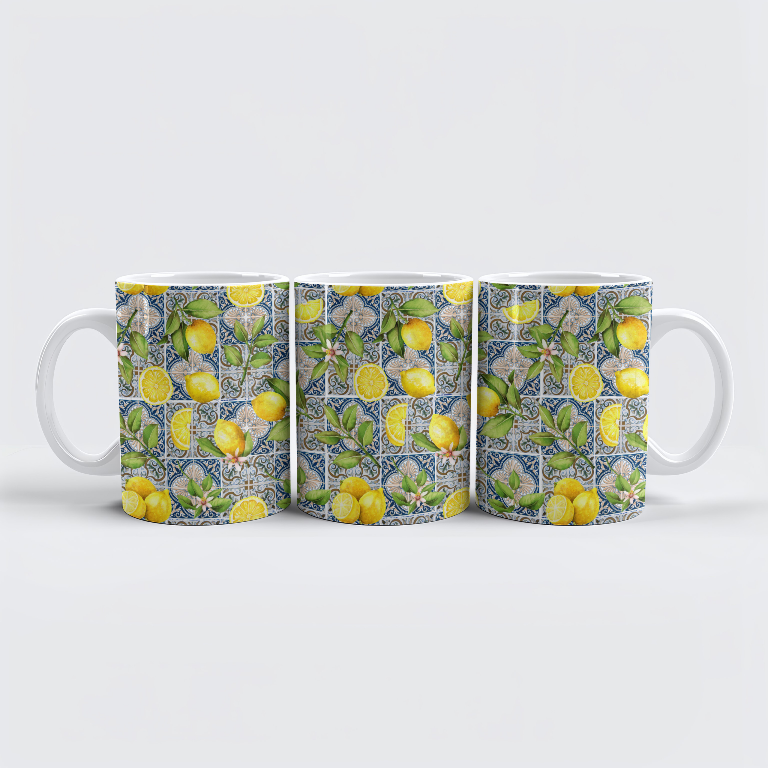 raxxa Premium-Tasse: Exotische Fliesenkunst- Ein mediterraner Traum