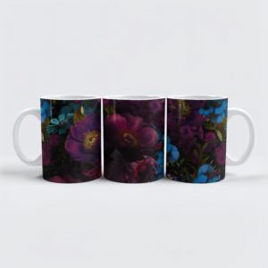 raxxa Premium-Tasse: Opulente Blumenpracht Vintage Gothic Eleganz