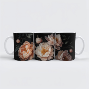raxxa Premium-Tasse: Üppige Dunkelheit- Blumige Vintage-Gothic-Kunst