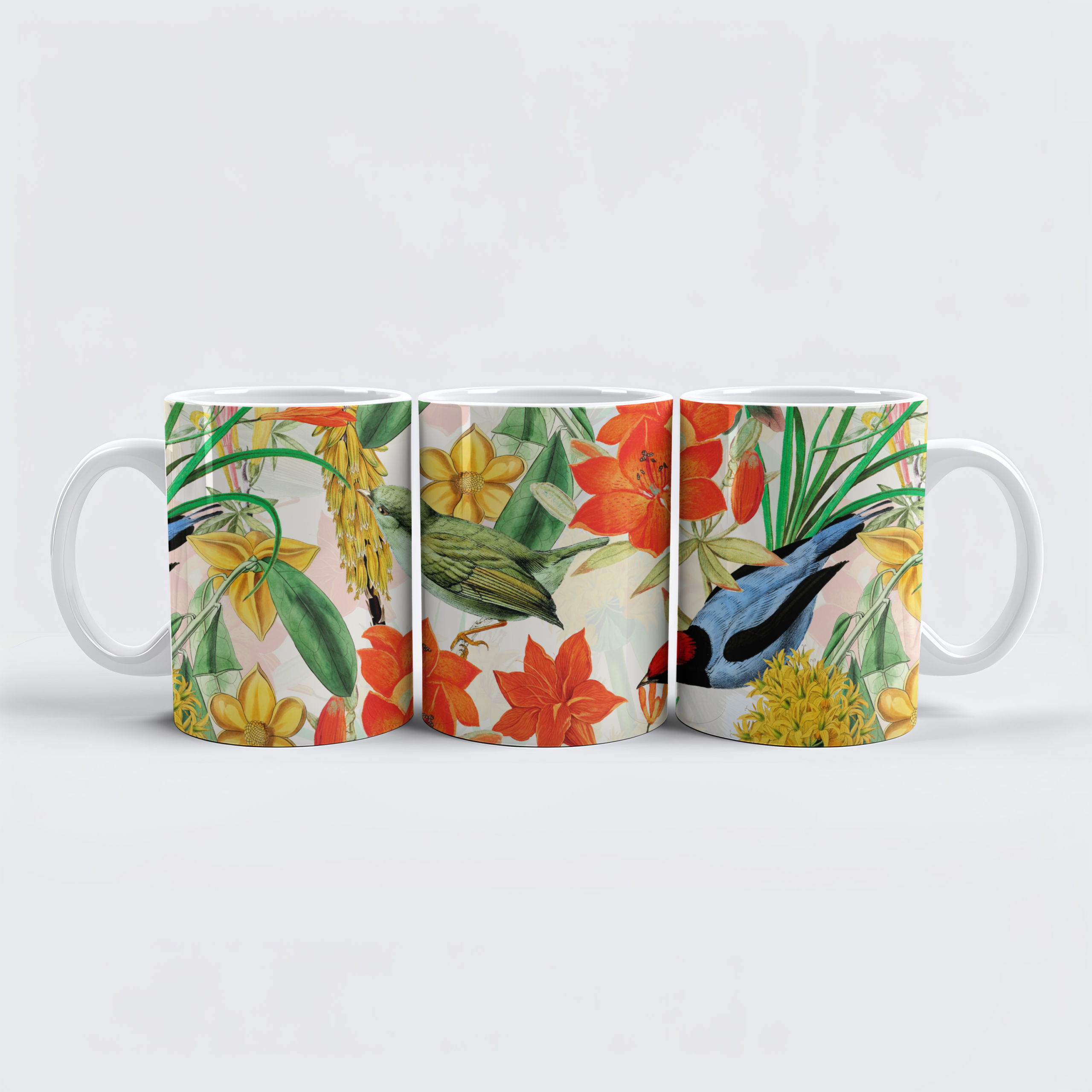 raxxa Premium-Tasse: Dschungelpracht vergangener Tage- Tropisches Vintage-Design
