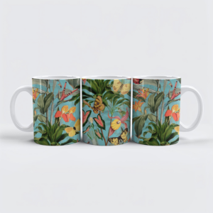 raxxa Premium-Tasse: Tropenparadies im Retro-Look- Vintage-Dschungelmuster