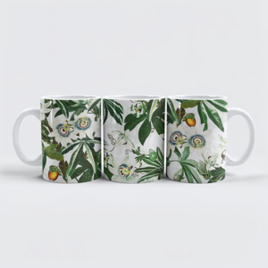 raxxa Premium-Tasse: Tropische Zeitreise-  Vintage Passionsblumen im Dschungel