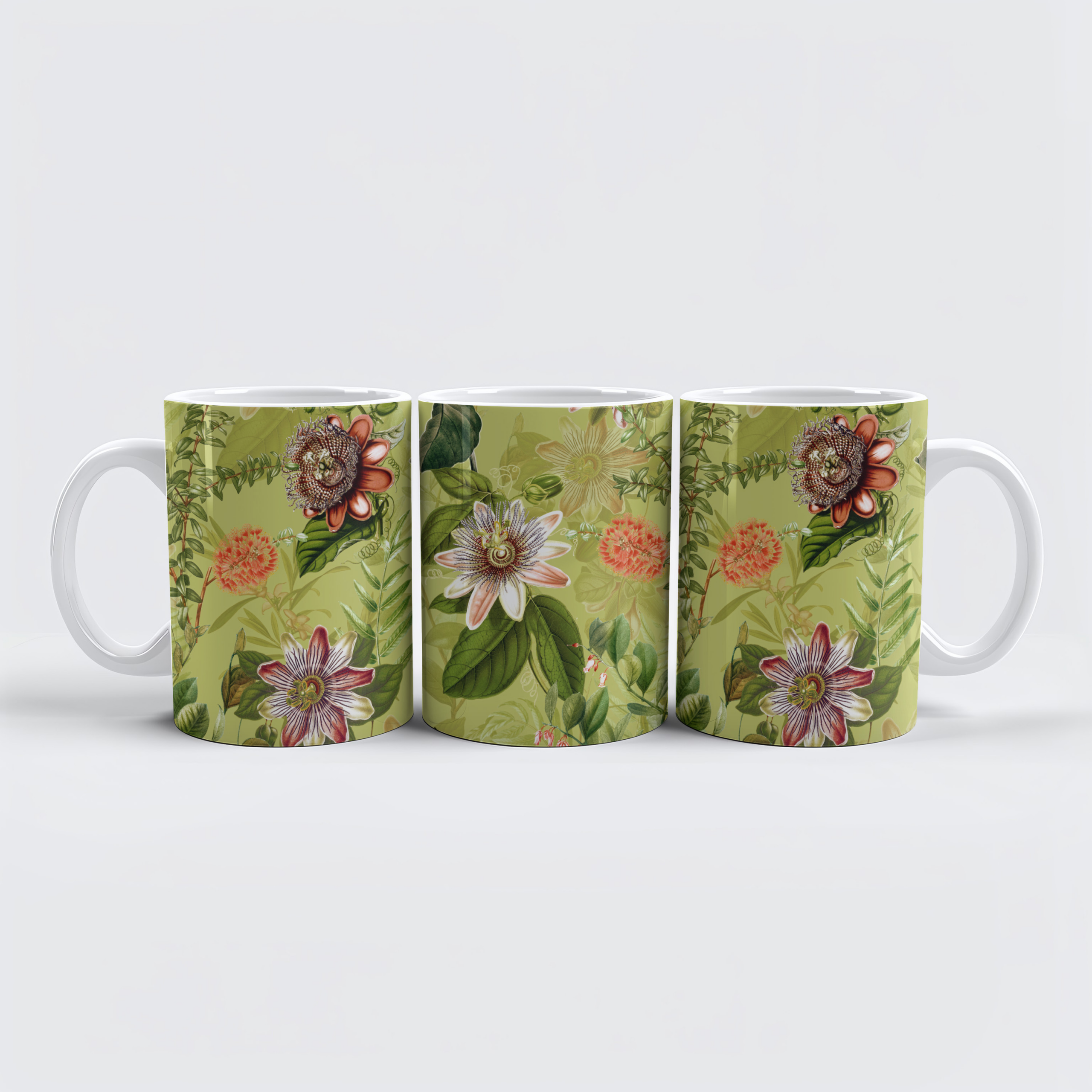 raxxa Premium-Tasse: Vintage Passionsblumen Dschungel
