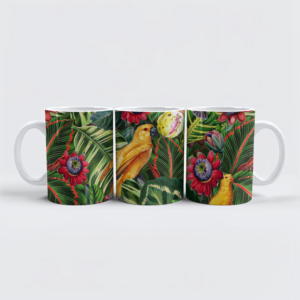 raxxa Premium-Tasse: Nostalgischer Papageien Dschungel