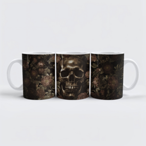 raxxa Premium-Tasse: Gothic Vintage Skull- Dunkle Eleganz
