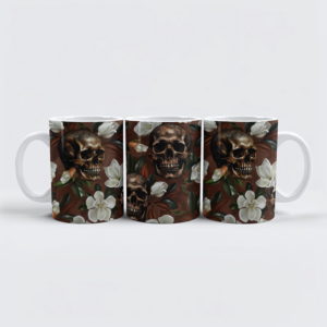 raxxa Premium-Tasse: Verwunschene Skulls im Retro-Gothic-Design