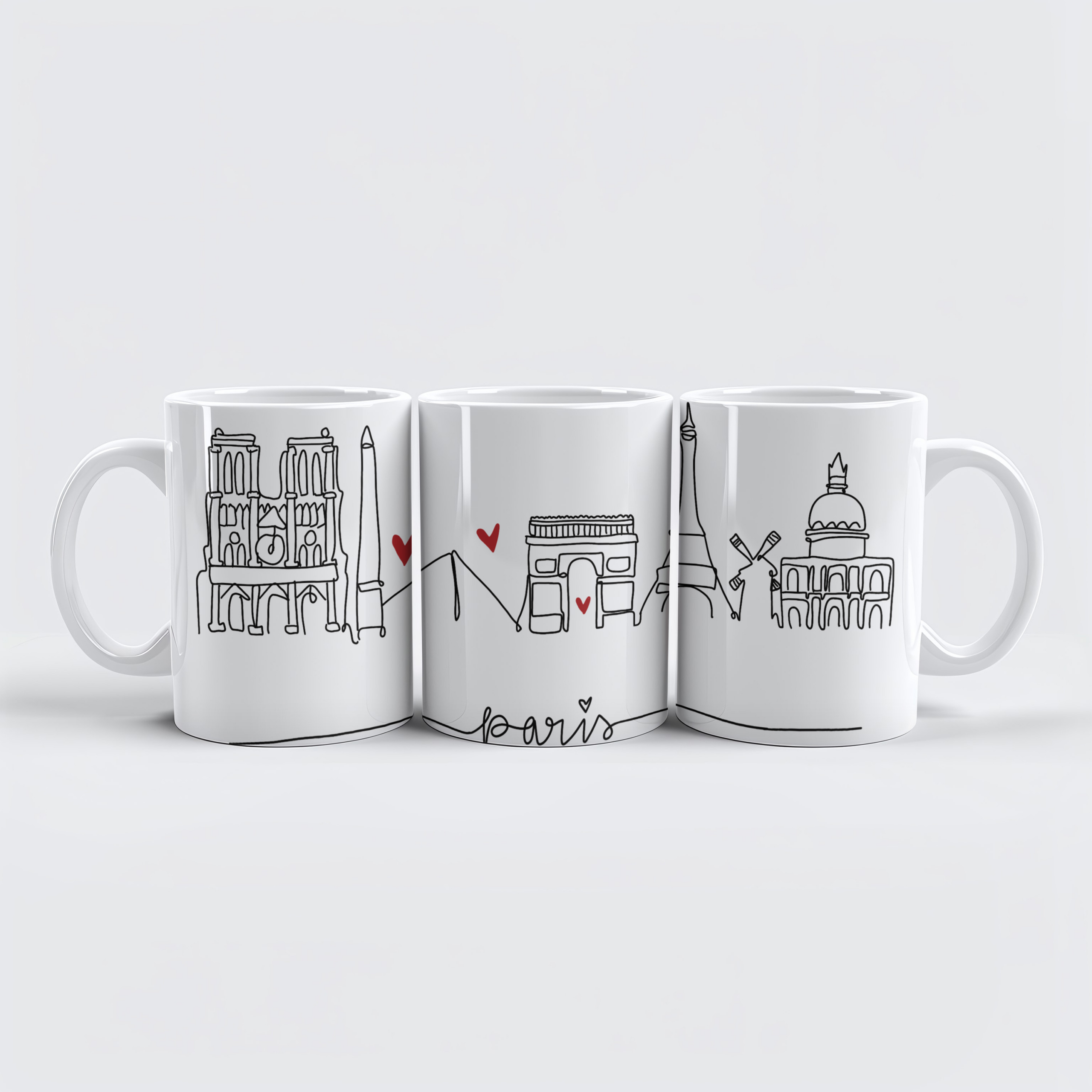 raxxa Premium-Tasse: Skyline Paris