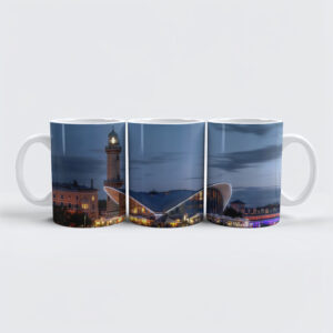 raxxa Premium-Tasse: Warnemünde am Abend