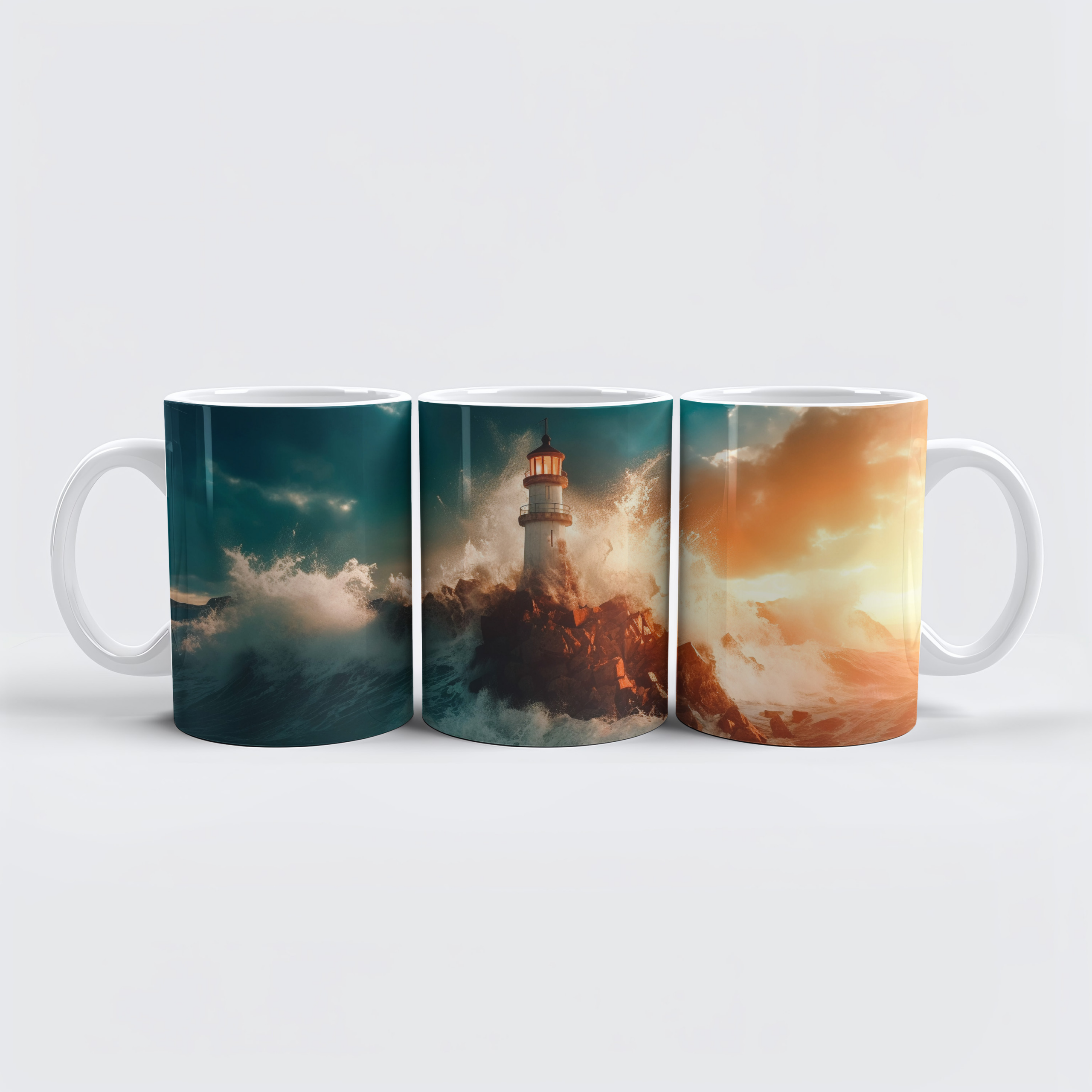 raxxa Premium-Tasse: Das Licht bricht durch Sturm und Schatten