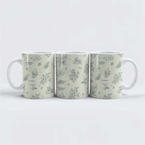 raxxa Premium-Tasse: Pixie el gatito se esconde y juega entre las flores