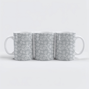 raxxa Premium-Tasse: Líneas en juego de equilibrio sobre gris claro