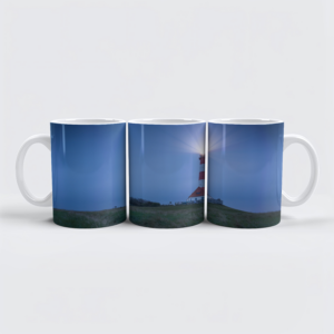 raxxa Premium-Tasse: Nordsee Leuchtturm am Abend