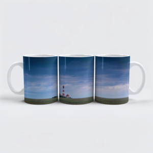 raxxa Premium-Tasse: Leuchtturm im Abendlicht