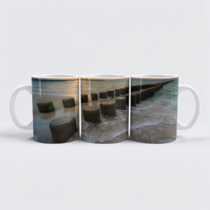 raxxa Premium-Tasse: Buhne im Sonnenuntergang