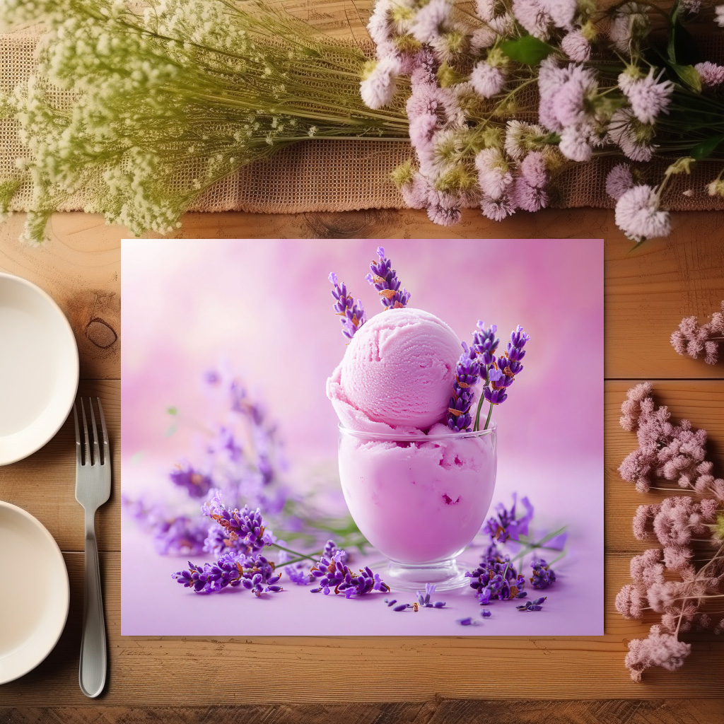 raxxa Premium-Tischset: Lavendeleis auf rosigem Blütentraum - Image 3