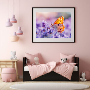 Poster: Schmetterling im Licht des Lavendels