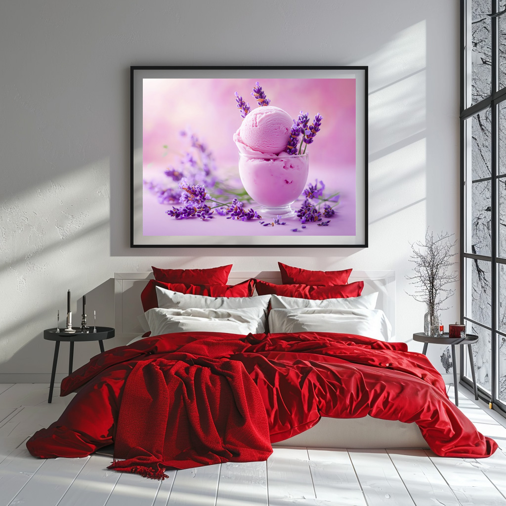 Poster: Lavendeleis auf rosigem Blütentraum - immagine 3