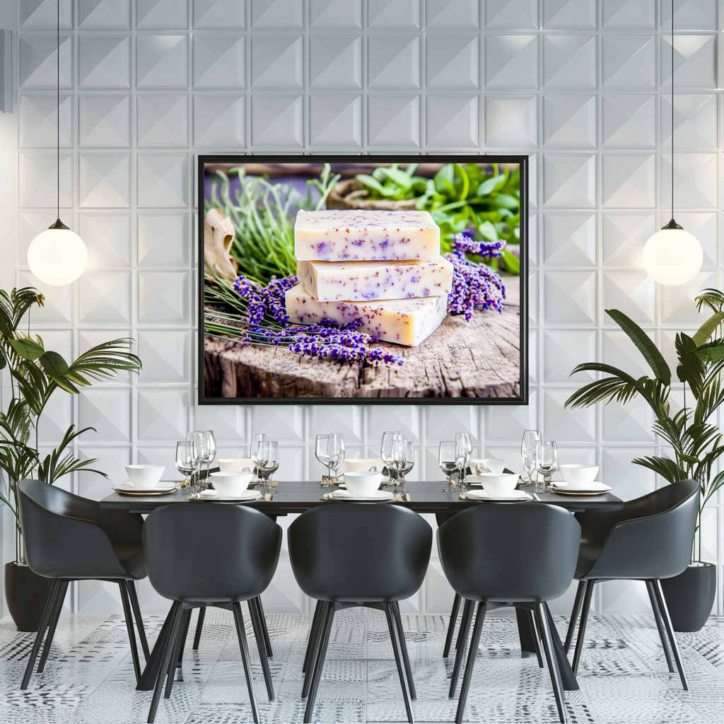 Poster: Lavendelbad mit Seifen und Blüten - Image 3