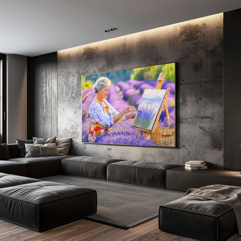 Poster: Malerin im Lavendelfeld - Image 3